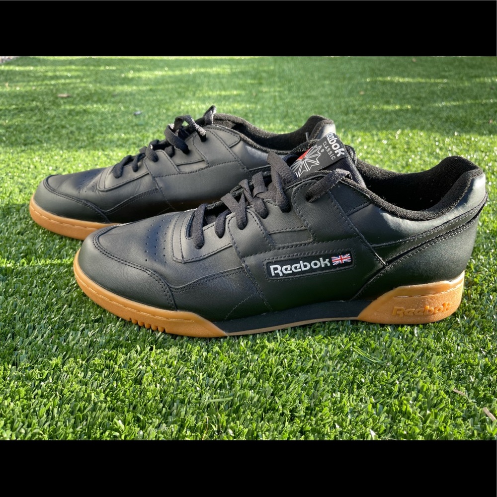 Reebok Workout Plus mens Black and Gum size 12 US, size 11 UK